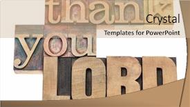  Presentation with thank god - Cool new PPT layouts with word god - thank you lord - isolated backdrop and a coral colored foreground