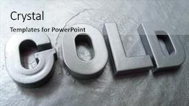  Presentation with gold silver - Amazing presentation having word gold backdrop and a light gray colored foreground