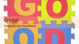  Presentation with circle puzzle pieces - Slides featuring word good jigsaw puzzle pieces background and a yellow colored foreground