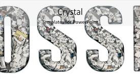  Presentation with newspaper - PPT theme featuring word gossip made up background and a light gray colored foreground