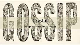  Presentation with newspaper - Presentation consisting of word gossip made up background and a soft green colored foreground