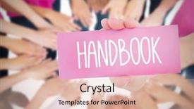  Presentation with oktoberfest - Amazing PPT layouts having word handbook and young woman backdrop and a lemonade colored foreground