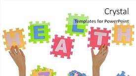  Presentation with work health and safety - Beautiful presentation theme featuring word health with jigsaw puzzle backdrop and a white colored foreground
