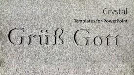  Presentation with welcome - Amazing presentation having word-hello-set-in-stone backdrop and a light gray colored foreground