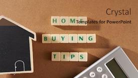  Presentation with square - Slide set consisting of word-home-buying-tips background and a coral colored foreground