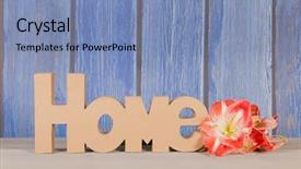  Presentation with flowers - Colorful PPT theme enhanced with word home with amaryllis flowers backdrop and a  colored foreground