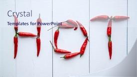  Presentation with red chilli - PPT layouts enhanced with word-hot-formed background and a sky blue colored foreground