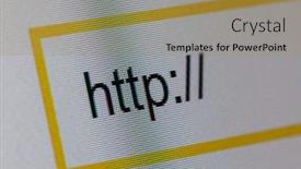  Presentation with monitor computer - Presentation with word-http-in-search-bar background and a coral colored foreground