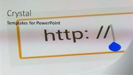  Presentation with monitor computer - Presentation design having word-http-in-search-bar background and a soft green colored foreground