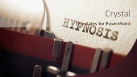  Presentation with cyber sex word written - Presentation design with word-hypnosis-written background and a lemonade colored foreground