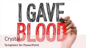  Presentation with donation - Amazing slide set having word i gave blood backdrop and a lemonade colored foreground