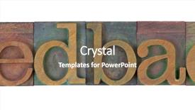  Presentation with color blocks - Colorful presentation theme enhanced with word in vintage wooden letterpress backdrop and a violet colored foreground