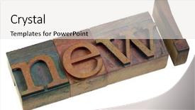  Presentation with alert - Presentation having word in vintage wooden letterpress background and a white colored foreground