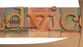  Presentation with blocks - Audience pleasing presentation consisting of word in vintage wooden letterpress backdrop and a coral colored foreground