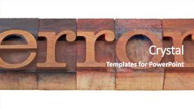  Presentation with color blocks - Presentation enhanced with word in vintage wooden letterpress background and a tawny brown colored foreground