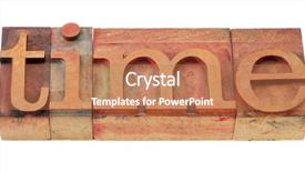  Presentation with color blocks - Presentation theme enhanced with word in vintage wooden letterpress background and a coral colored foreground