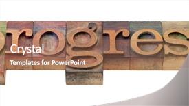  Presentation with color blocks - Beautiful slides featuring word in vintage wooden letterpress backdrop and a  colored foreground