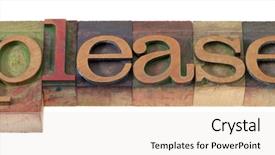  Presentation with color blocks - Colorful PPT layouts enhanced with word in vintage wooden letterpress backdrop and a  colored foreground