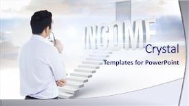  Presentation with hands holding be brave word - Theme with word income and businessman holding background and a  colored foreground