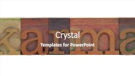  Presentation with karma - Presentation theme enhanced with word karma in vintage wood background and a tawny brown colored foreground