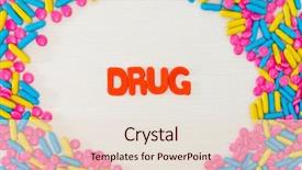 Presentation with drugs - Presentation design having word letters drugs and various background and a lemonade colored foreground