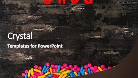  Presentation with drugs cocaine drug powder - Audience pleasing slide deck consisting of word letters drugs and various backdrop and a dark gray colored foreground
