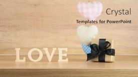  Presentation with colorful fabric - Slides having word-love-from-wooden-letters background and a lemonade colored foreground