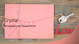  Presentation with love heart - Amazing PPT theme having word love has red lettering backdrop and a lemonade colored foreground