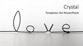  Presentation with love - Colorful slide deck enhanced with word love made from wire backdrop and a white colored foreground
