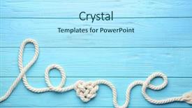  Presentation with rope - Presentation with word love made of rope background and a arctic colored foreground