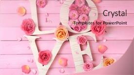  Presentation with color pink - Beautiful slide deck featuring word love on pink backdrop and a lemonade colored foreground