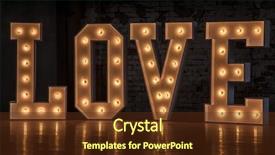  Presentation with love - Presentation featuring word love valentine day background and a tawny brown colored foreground