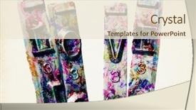  Presentation with love - Theme consisting of word love with old typewriter hammers macro with the word love painted all background and a cream colored foreground