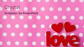  Presentation with greeting card - Audience pleasing PPT layouts consisting of word-love-with-red-hearts backdrop and a lemonade colored foreground