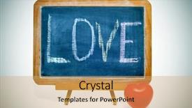  Presentation with emo love - Theme consisting of word love written background and a  colored foreground