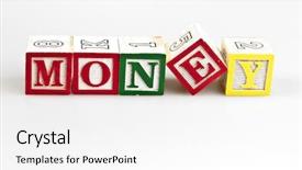  Presentation with blocks - Slide deck consisting of word made by letter blocks background and a white colored foreground