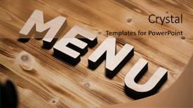  Presentation with wooden building blocks - Cool new PPT theme with word made with building block backdrop and a coral colored foreground