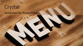  Presentation with wooden building blocks - Cool new PPT theme with word made with building block backdrop and a coral colored foreground