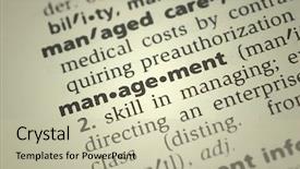  Presentation with dictionary - PPT theme enhanced with word-management-from-the-dictionary background and a mint green colored foreground