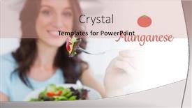  Presentation with salad - Slide deck enhanced with word-manganese-against-brunette-offering background and a coral colored foreground