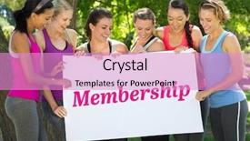  Presentation with membership - Slide deck consisting of word membership and room background and a lilac colored foreground