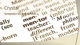  Presentation with mentor - Theme with word mentor from the dictionary background and a cream colored foreground