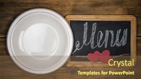  Presentation with chalk board - Slide deck with word-menu-on-chalk-board background and a tawny brown colored foreground