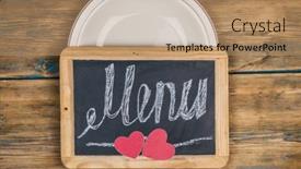  Presentation with chalk board - Slide deck enhanced with word-menu-on-chalk-board background and a coral colored foreground