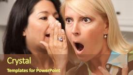  Presentation with ear - Presentation with word mouth - two friends whispering secrets background and a tawny brown colored foreground