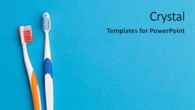  Presentation with space - Amazing slide deck having word mouth - two toothbrushes space for text backdrop and a teal colored foreground