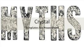  Presentation with newspaper - PPT theme enhanced with word myths made up background and a soft green colored foreground