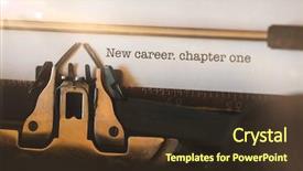  Presentation with career - Amazing slide deck having word new career chapter one backdrop and a tawny brown colored foreground