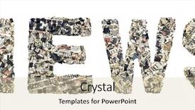  Presentation with confetti - Audience pleasing slide set consisting of word news made with newspaper backdrop and a  colored foreground