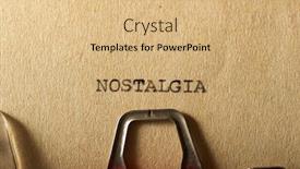  Presentation with nostalgia - Slide deck enhanced with word-nostalgia-written background and a coral colored foreground